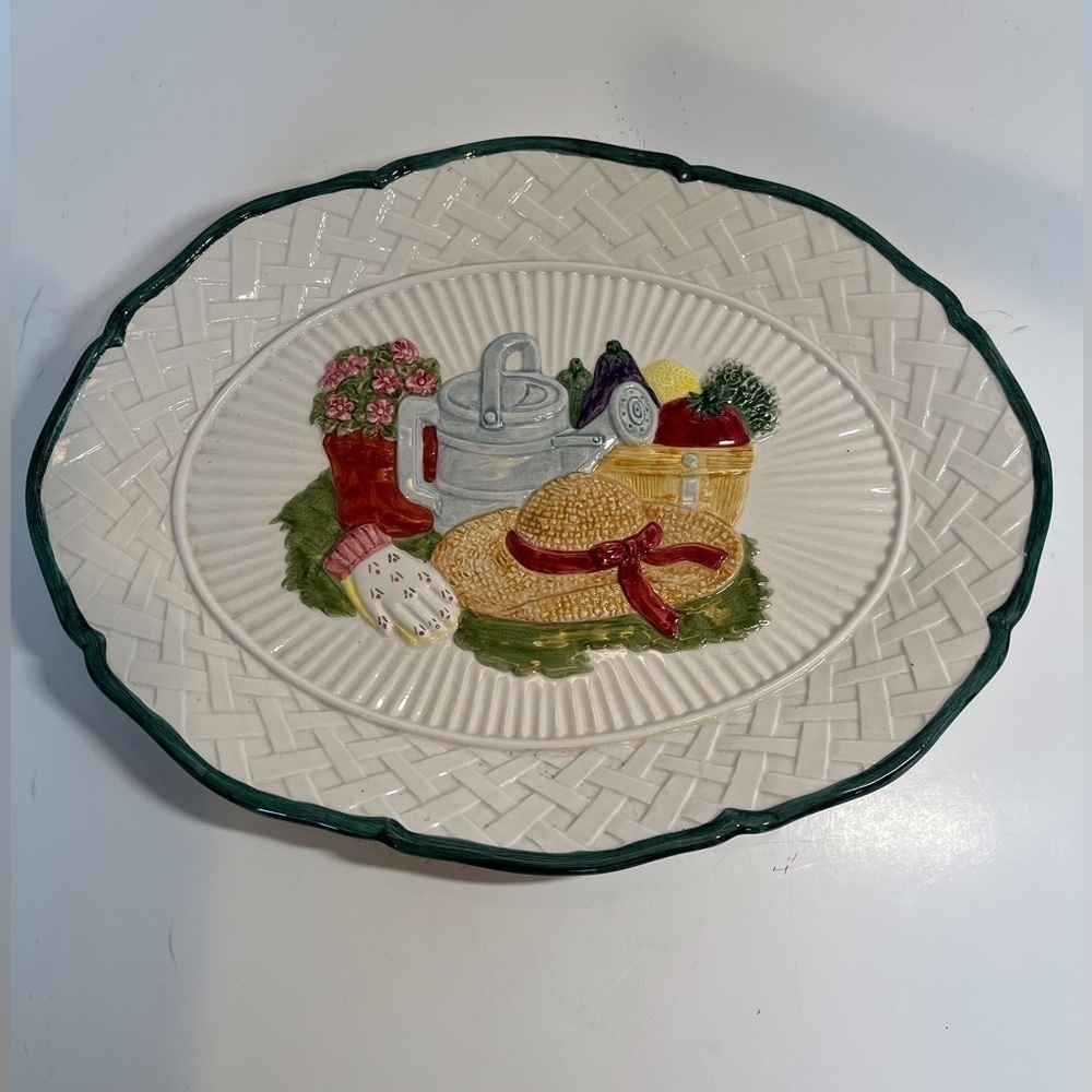 Vintage 1995 Omnibus Fitz and Floyd Gardening Plate